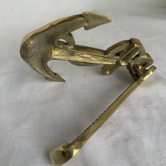 ✨SOLD✨ Brass Door Knocker Nautical Anchor with Screws - Picture 4 of 8